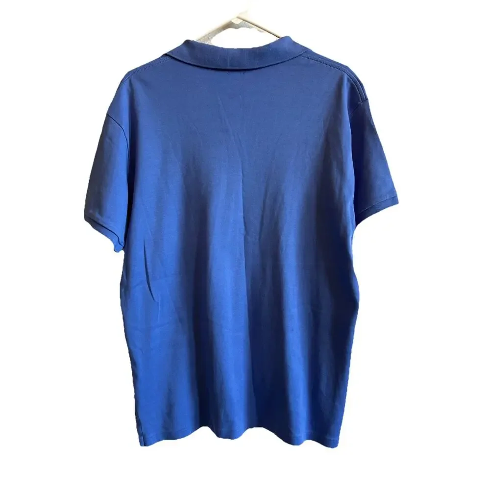 Polo Ralph Lauren Shirt Short Sleeve Blue Men’s Large Custom Fit Preppy Golf Top